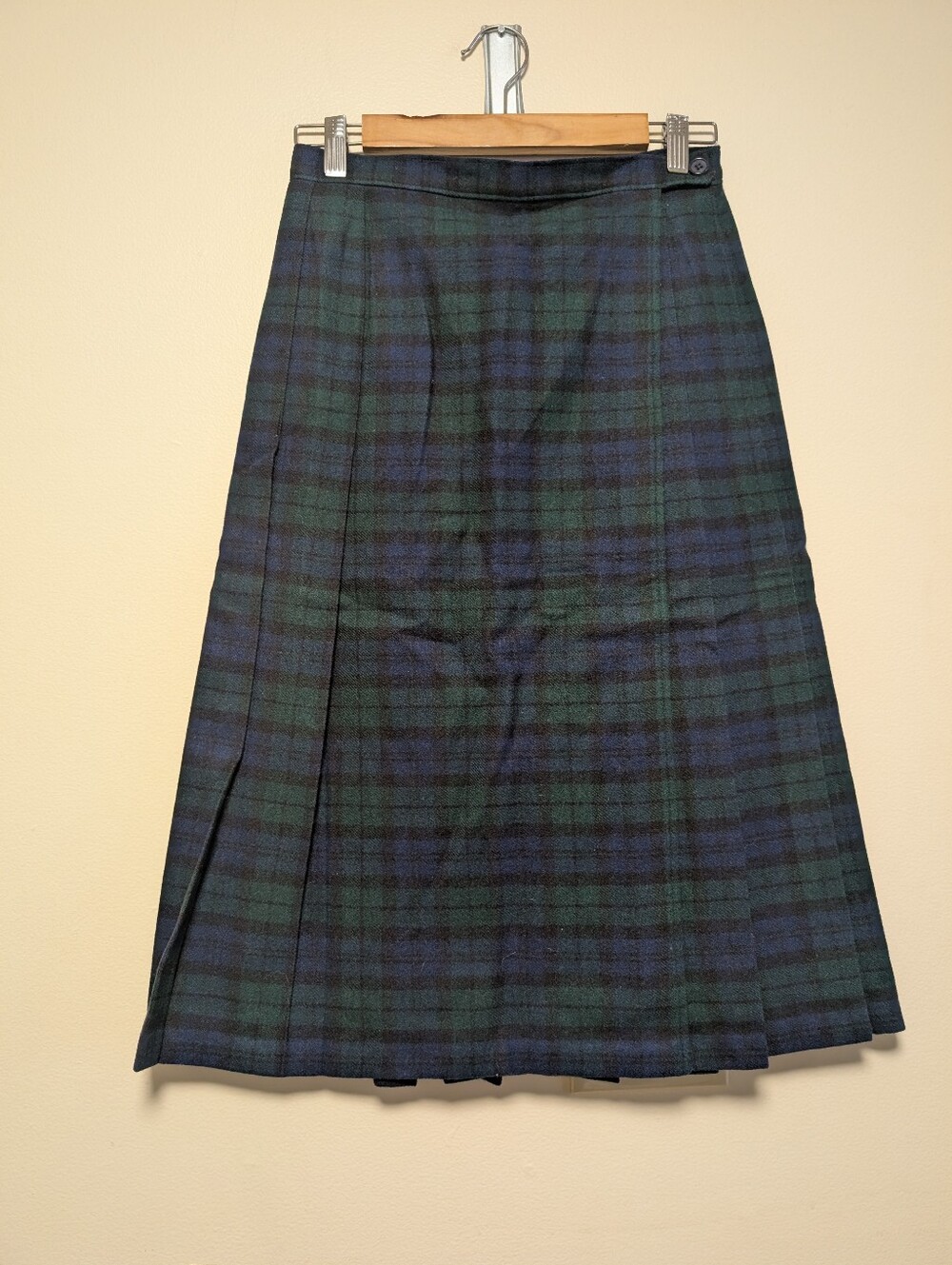 Pendleton Black Watch Plaid Virgin Wool Pleated Skirt Size 12 - Picture 2 of 6